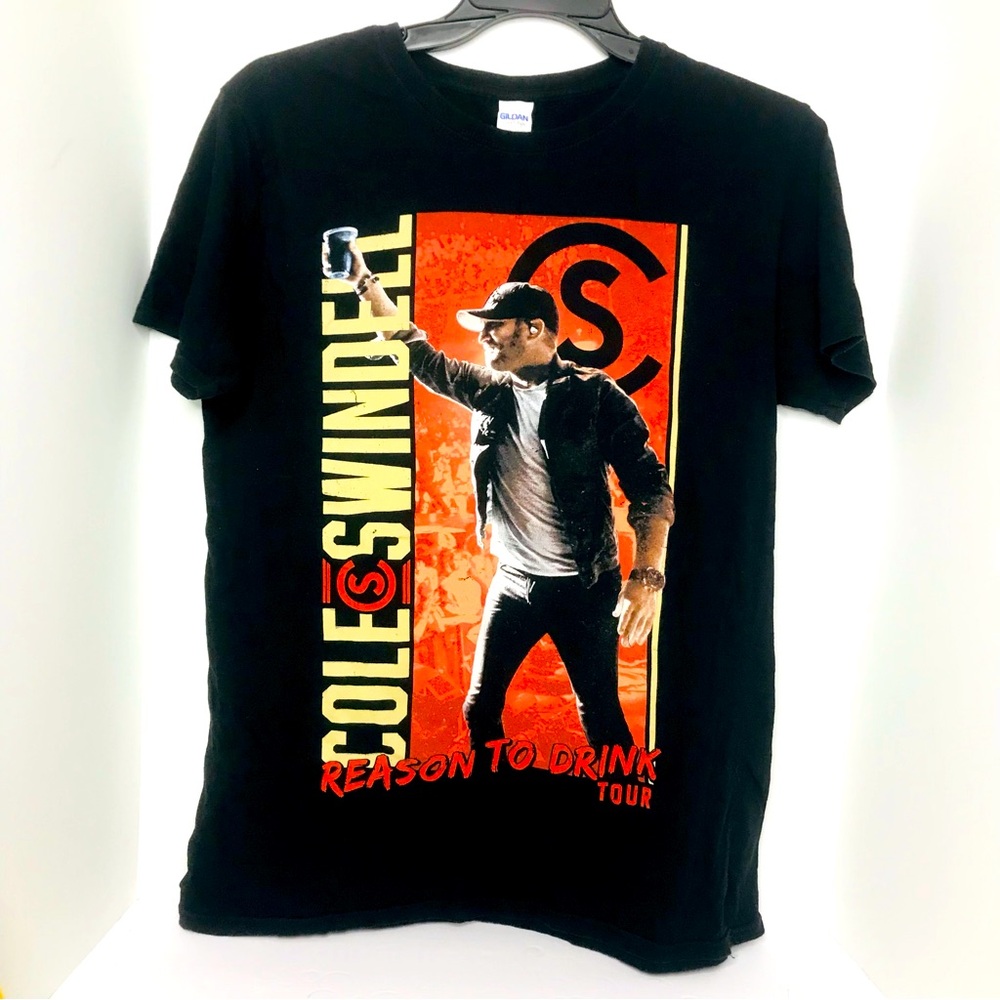 Cole Swindell Shirt Mens Large Country Music Black Concert Reason to Drink Tour